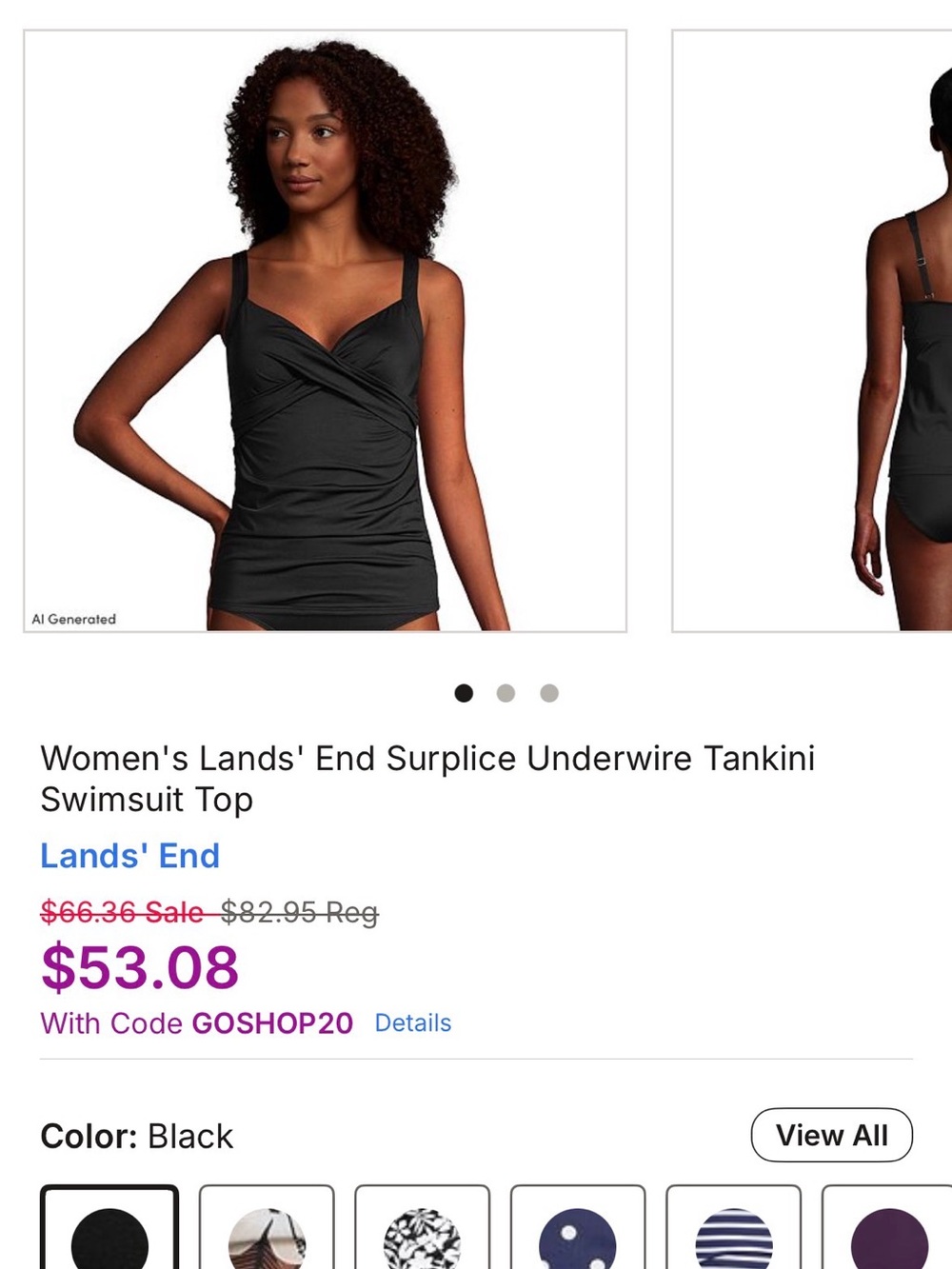 Black Adjustable-Strap Tankini Top - Women Intimates & Sleepwear